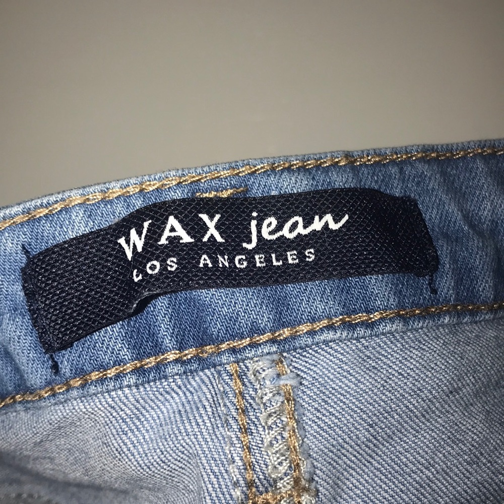 Light Denim Ripped Jean Skirt - Picture 3 of 3